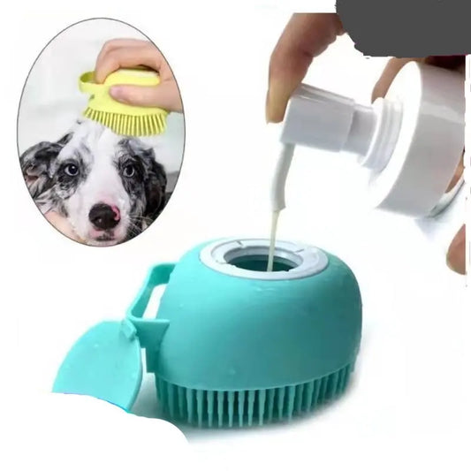 Dog/Cat Silicone Shower Brush With Soap Dispenser Seller